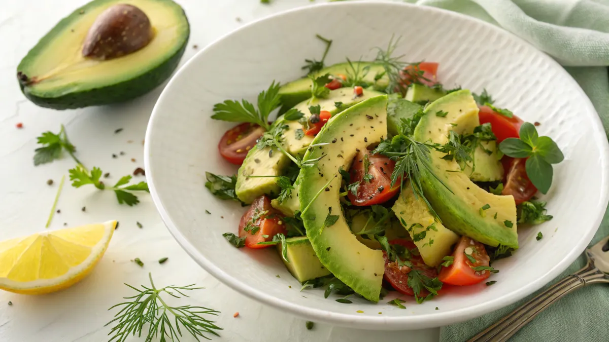 Avocado salade met Oekraïense kruiden