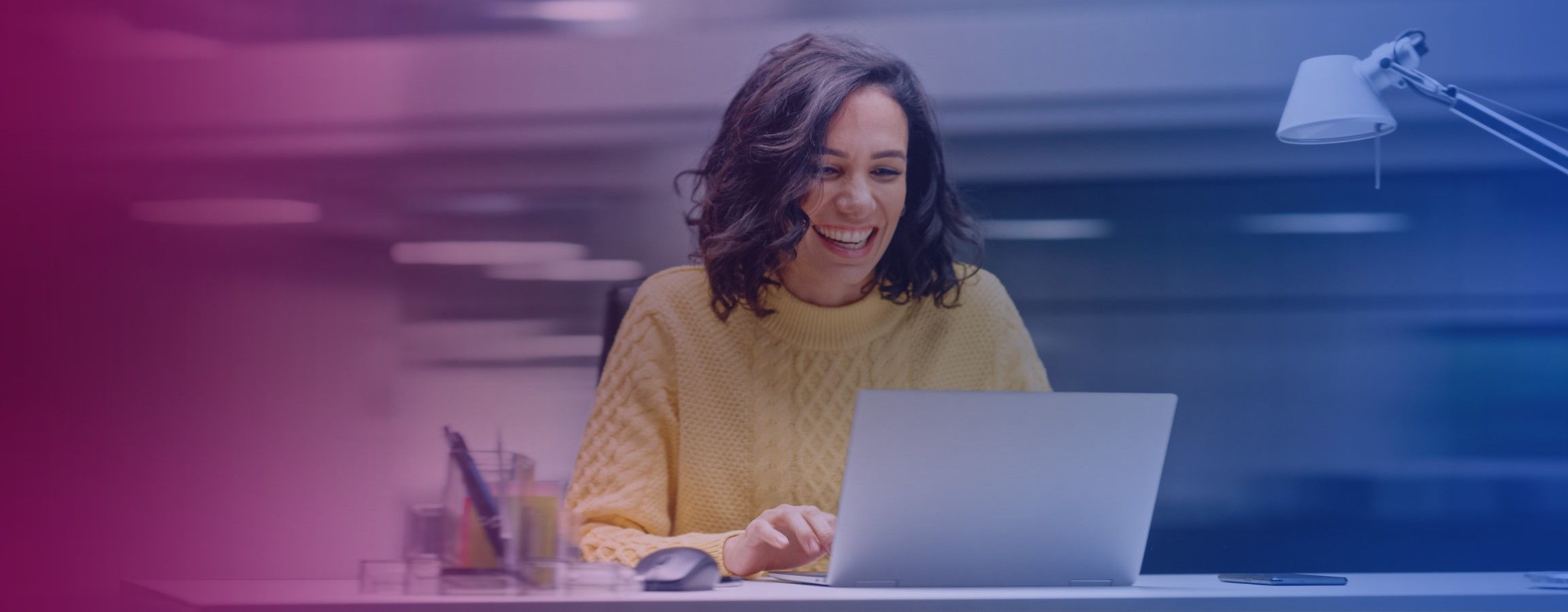 A person working on their laptop