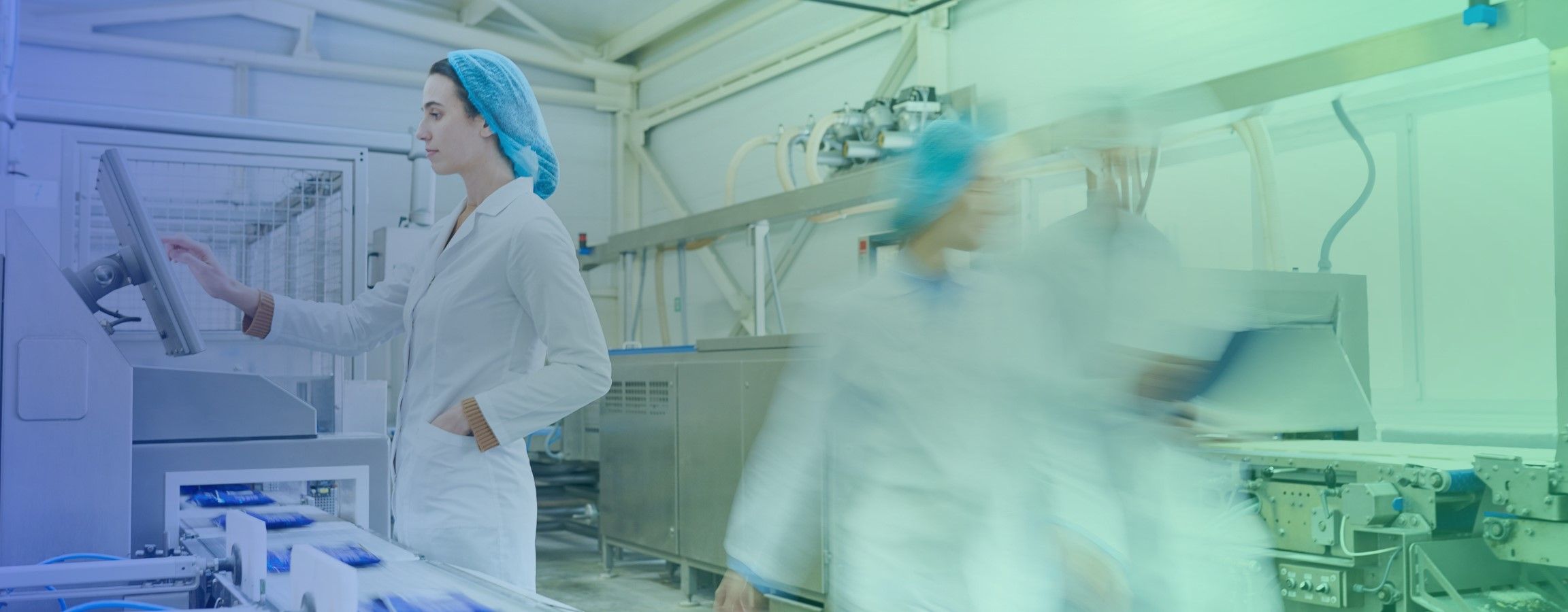 Stock image of employees working in a lab