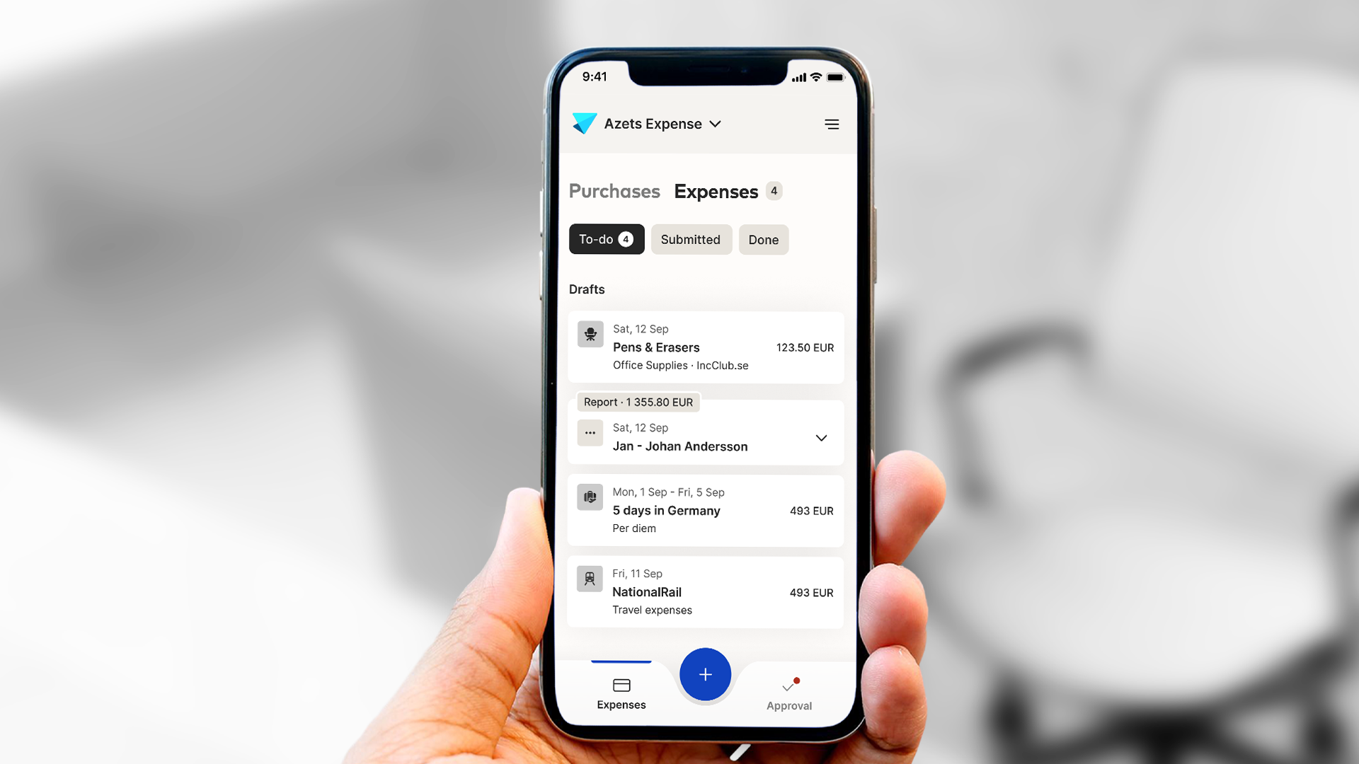 Brug Expense til rejseudgifter