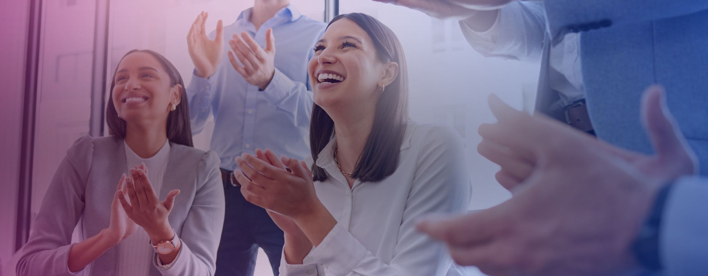 corporate stock image colleagues celebrating