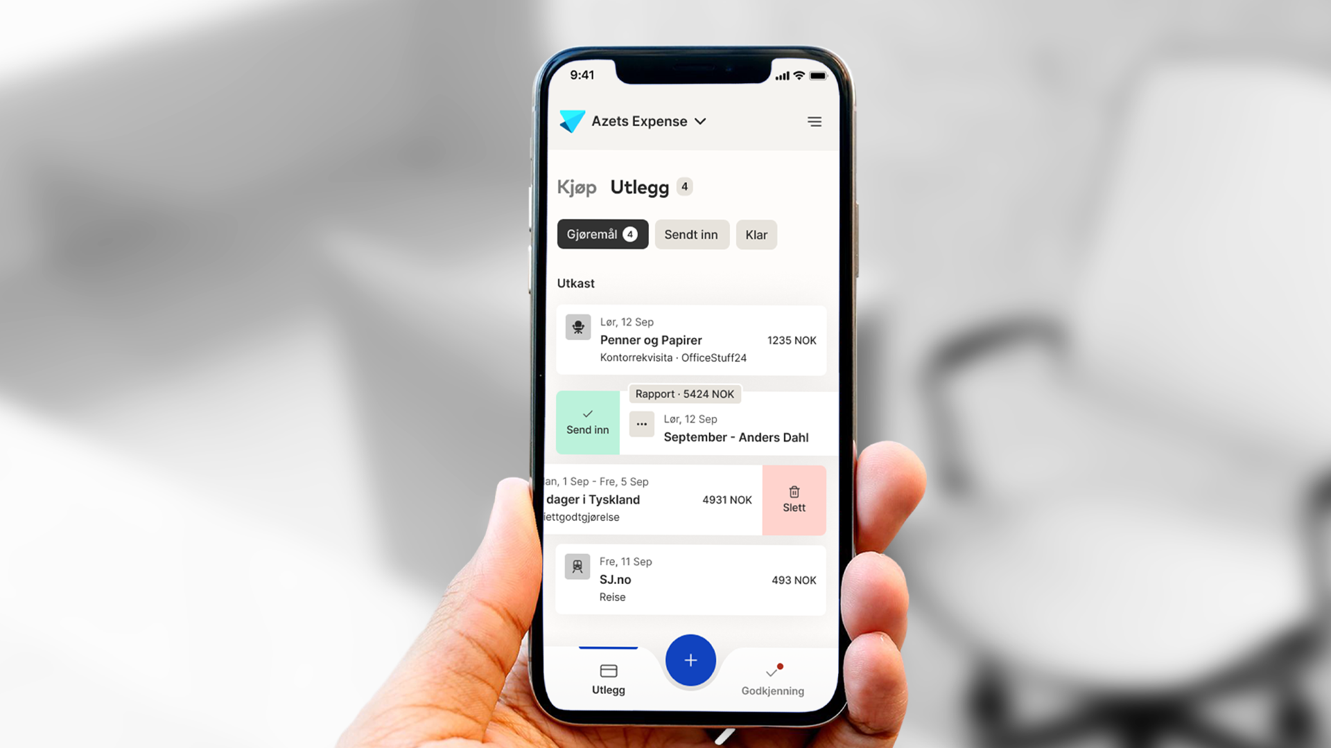 Azets Expense kan tages med på farten