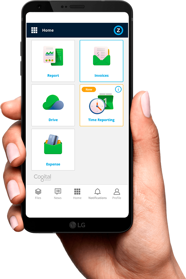 Tag dit regnskab med på farten med Cozone appen