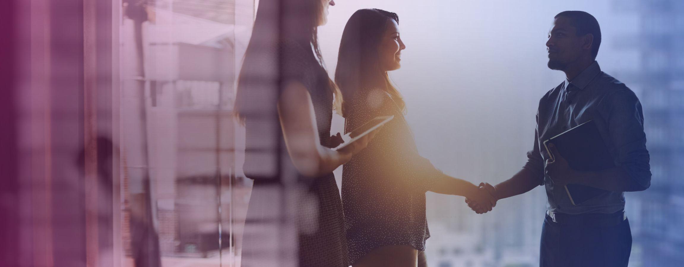 Business people shaking hands