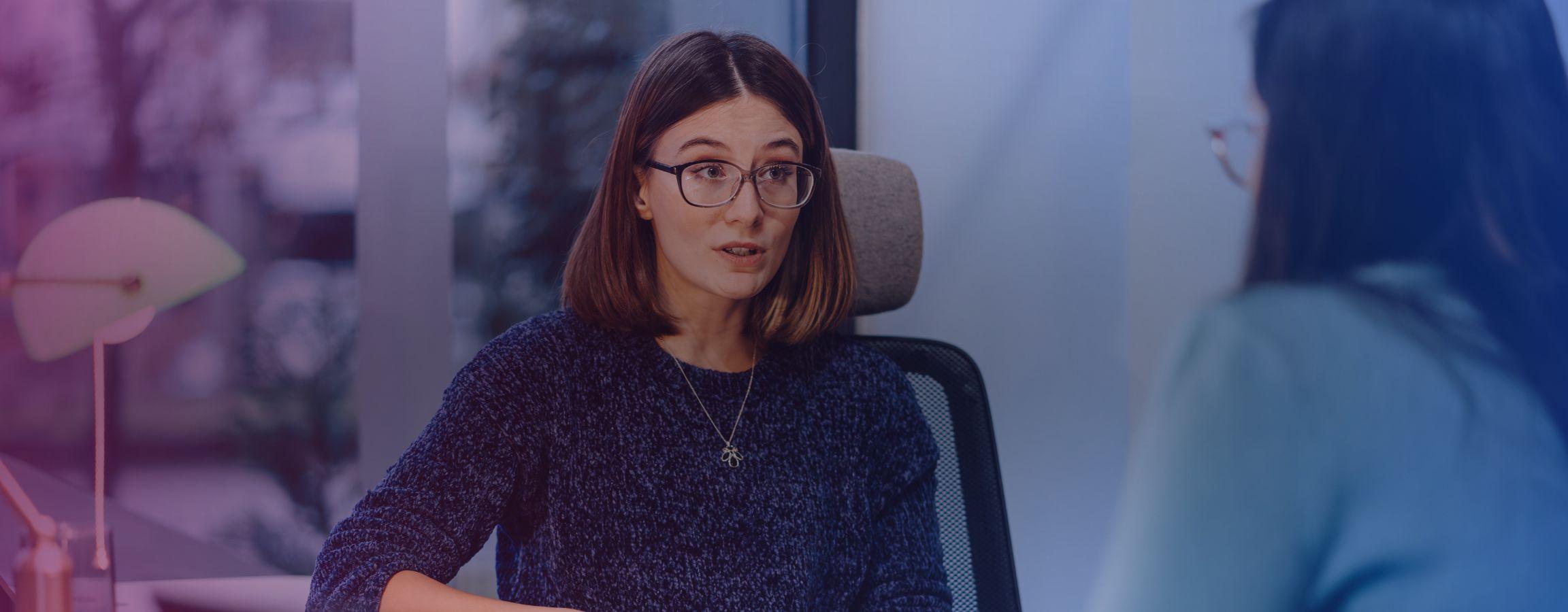 Business woman in a meeting