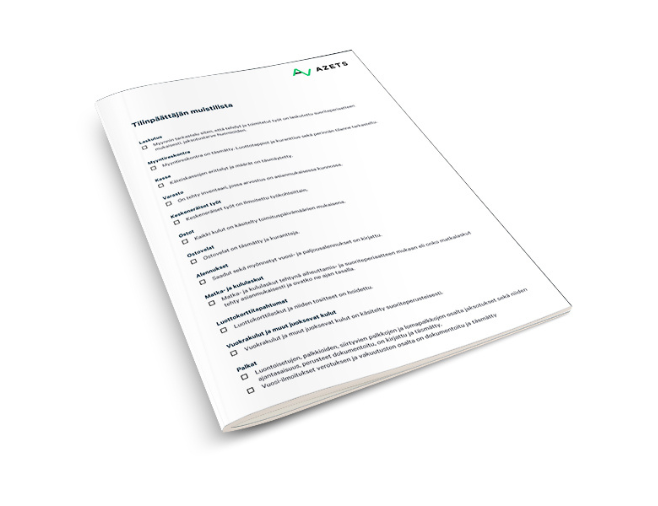 Tilinpäättäjän muistilista