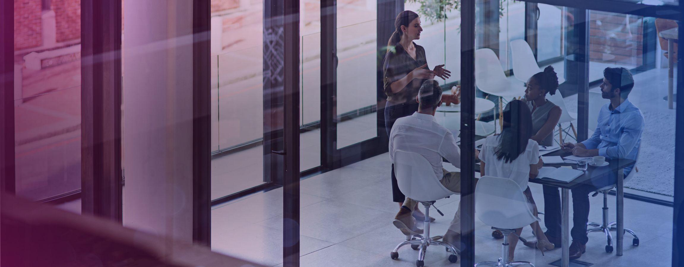 Stock image of a business meeting