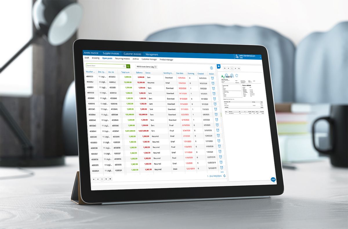 Få det fulde overblik i Cozone på din tablet