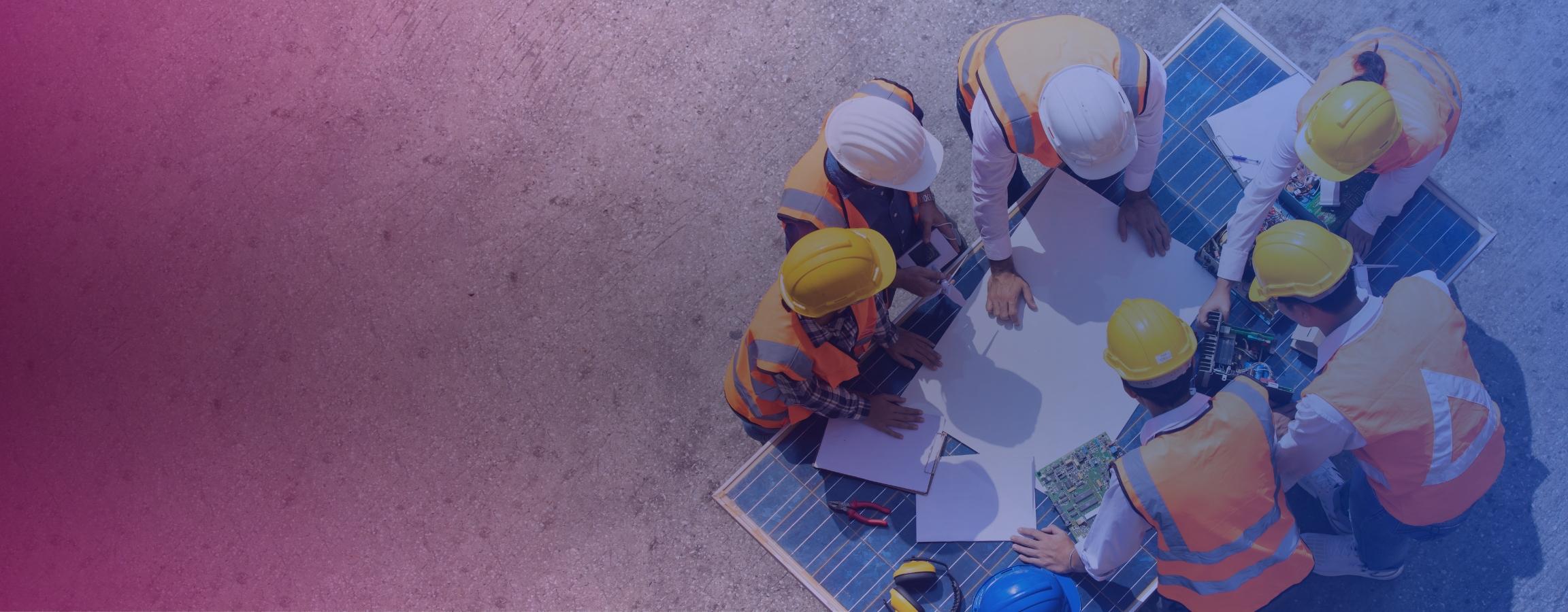 construction workers on site
