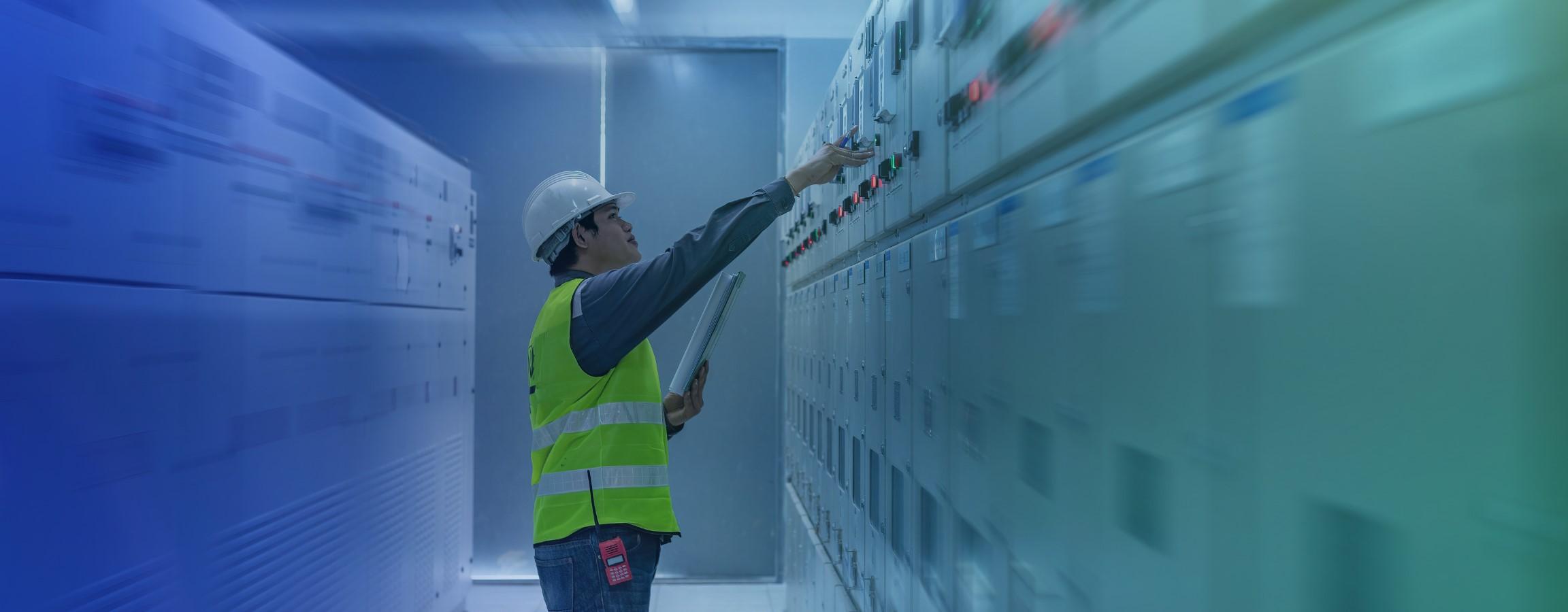 Stock image of an employee in a lab