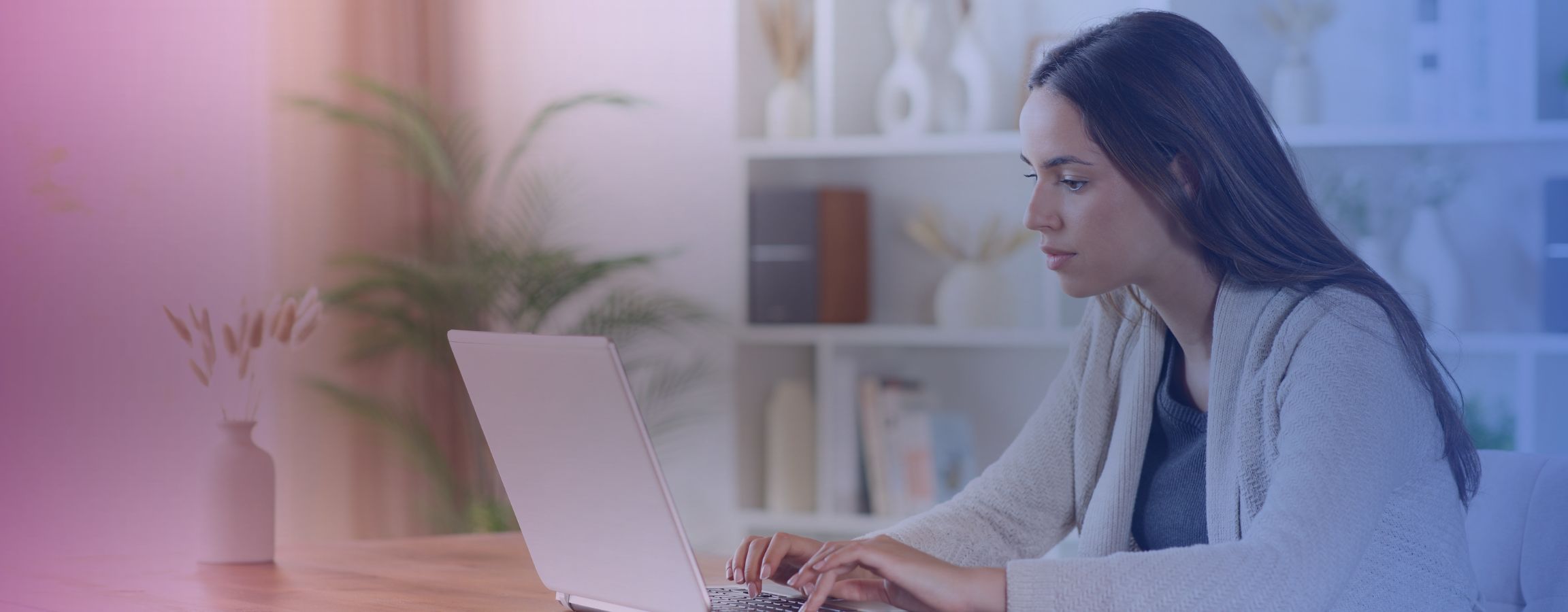 A person working on their laptop