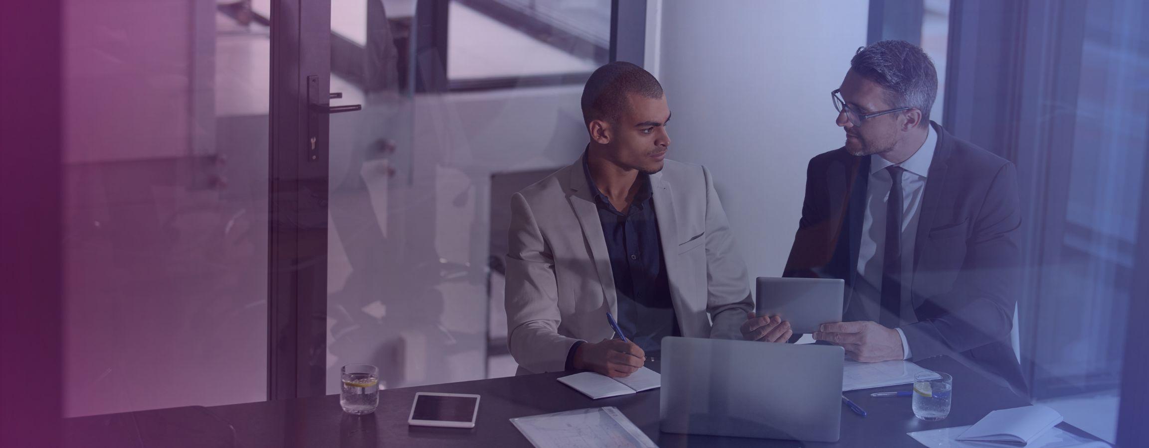 Business colleagues working together