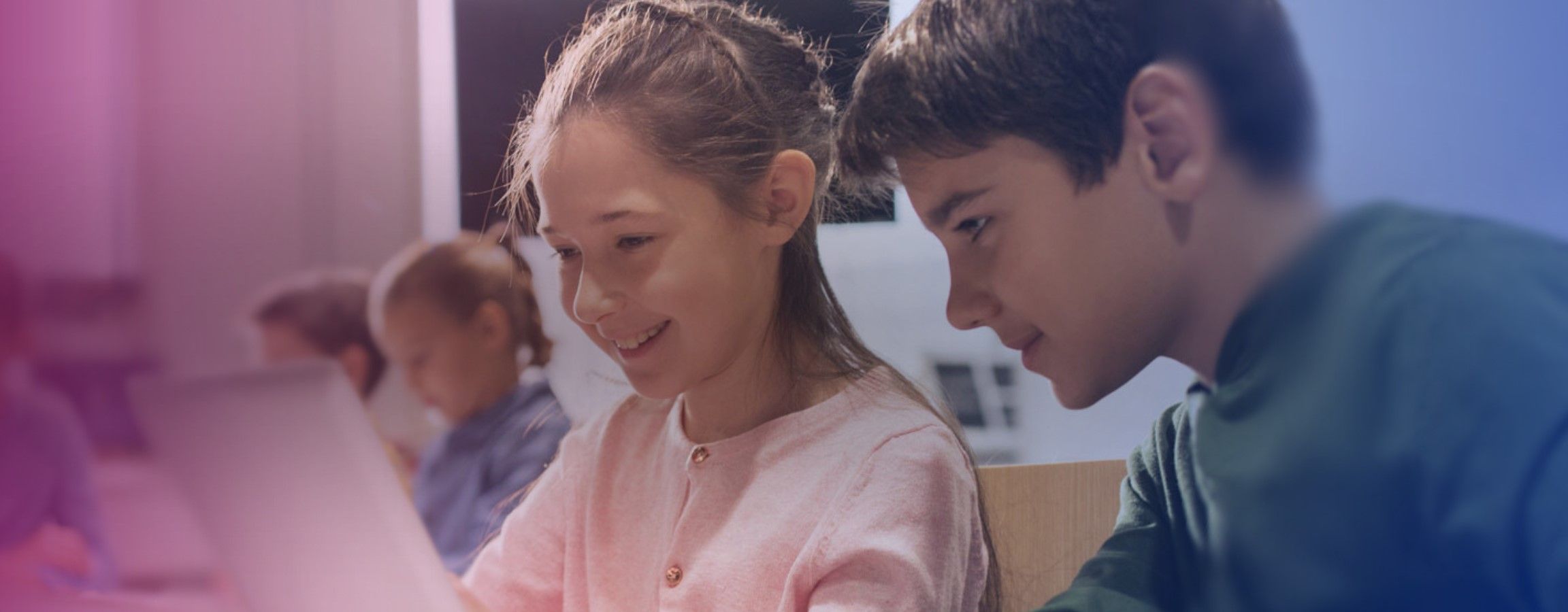 Stock image of children at school
