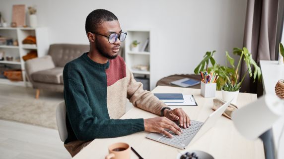 Employee working from home