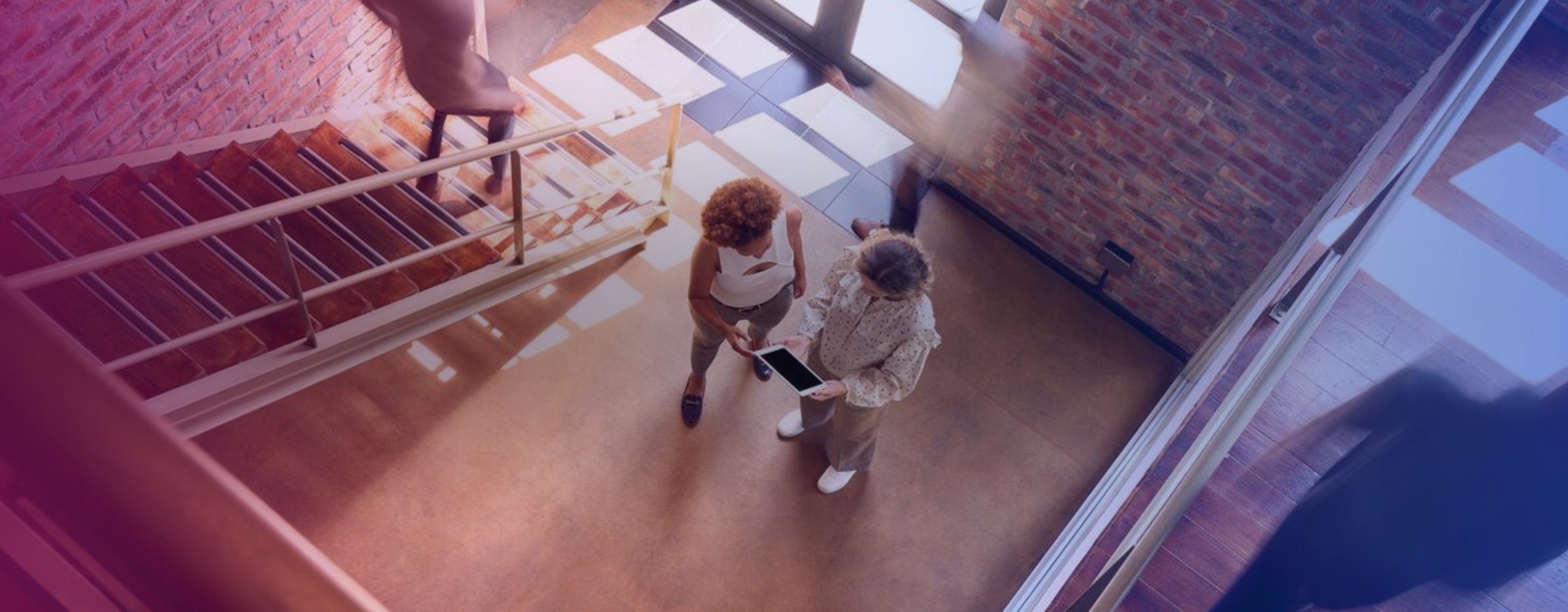 Insight Banner People Standing Stairs