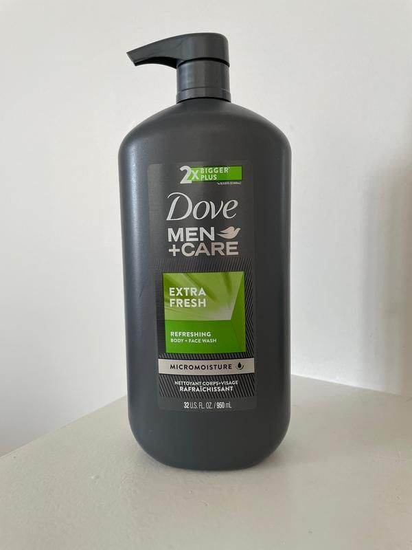 Dove Men + Care Body Wash leaves skin feeling fresh and hydrated Extra  Fresh men's body wash with plant-based cleansers, made with 100% recycled  plastic 950 ml : : Beauty & Personal Care