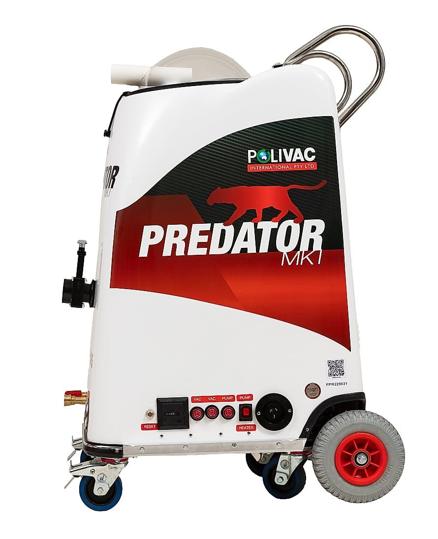 POLIVAC Predator MK 1 – Carpet Extractor, shown rotating through 360°