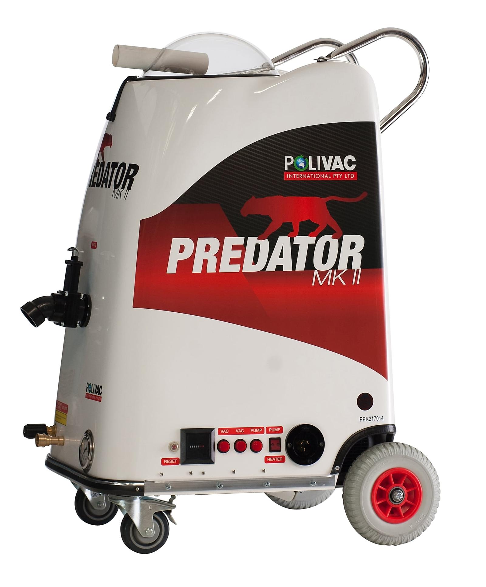 POLIVAC Predator MK2 – Carpet Extractor (MK2 / MKII), shown rotating through 360°