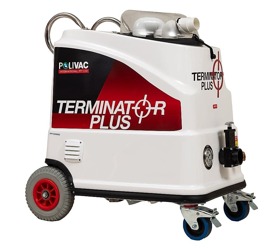 POLIVAC Terminator Plus – Carpet Extractor, shown rotating through 360°
