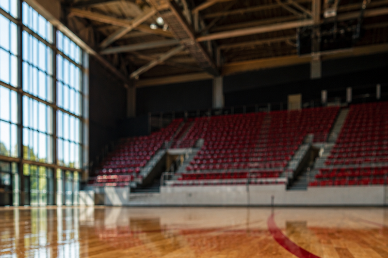 Timber sports court floor in a sporting complex