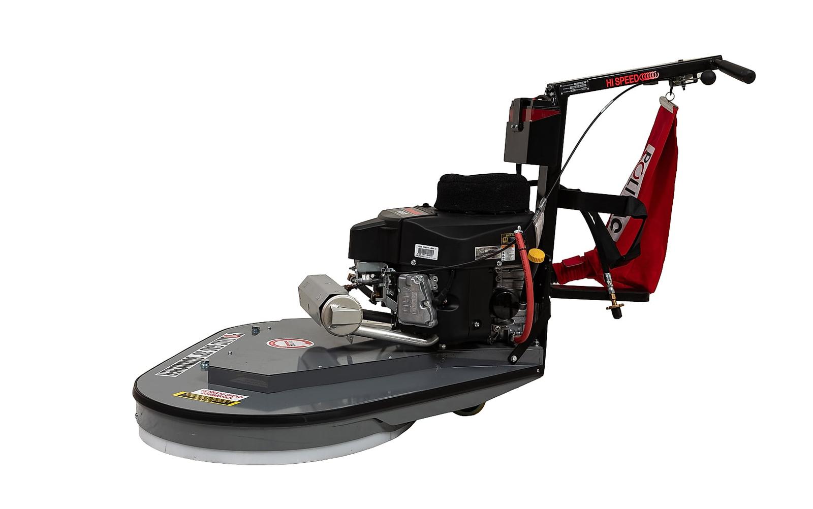 Gas 38″ 100cm High Speed Gas Burnisher, shown rotating through 360°