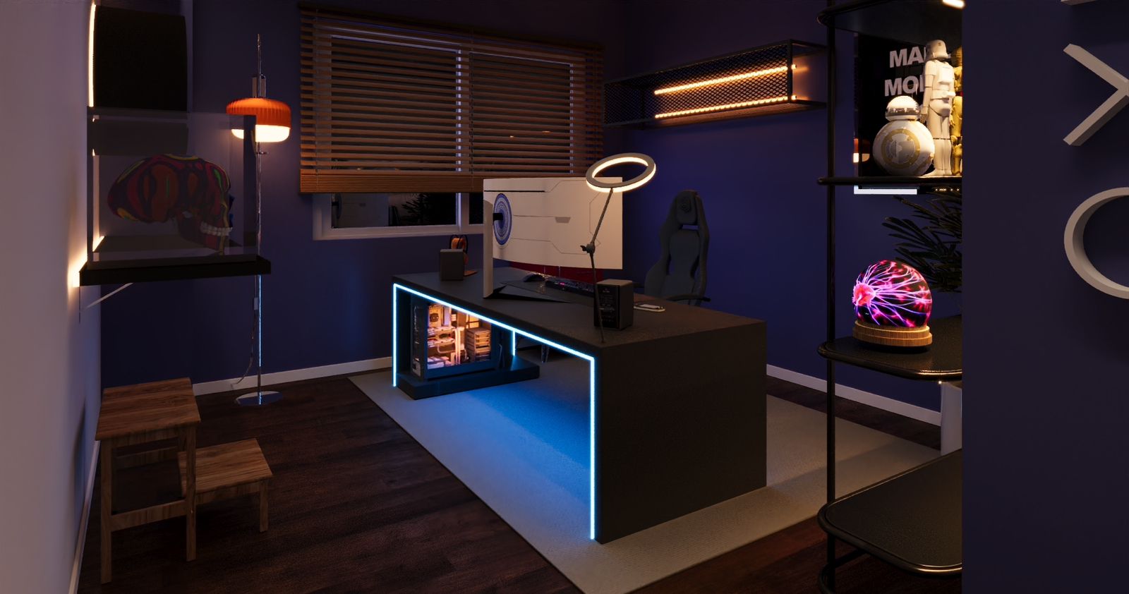 Cenário 3D de Sala Gamer — JEFF ECOM
