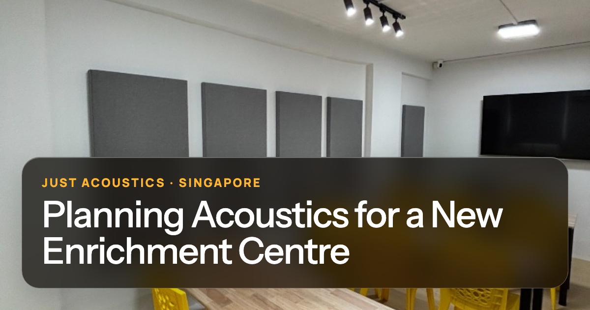 Classroom with acoustic panels