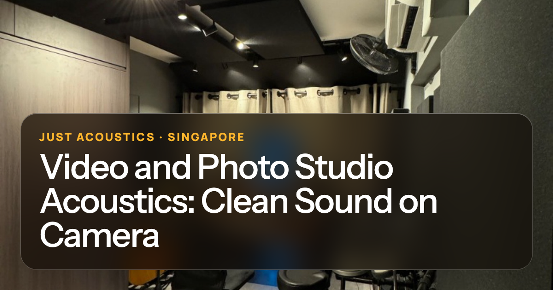 Studio space with dark acoustic panels