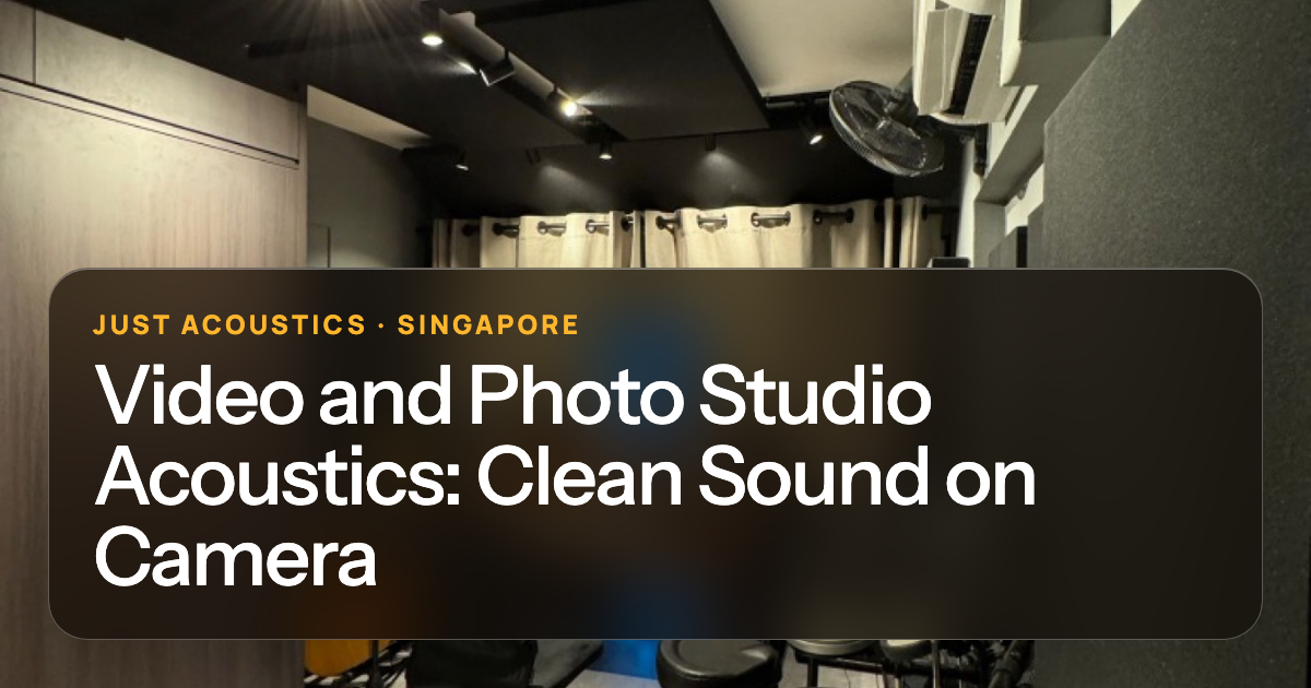 Studio space with dark acoustic panels
