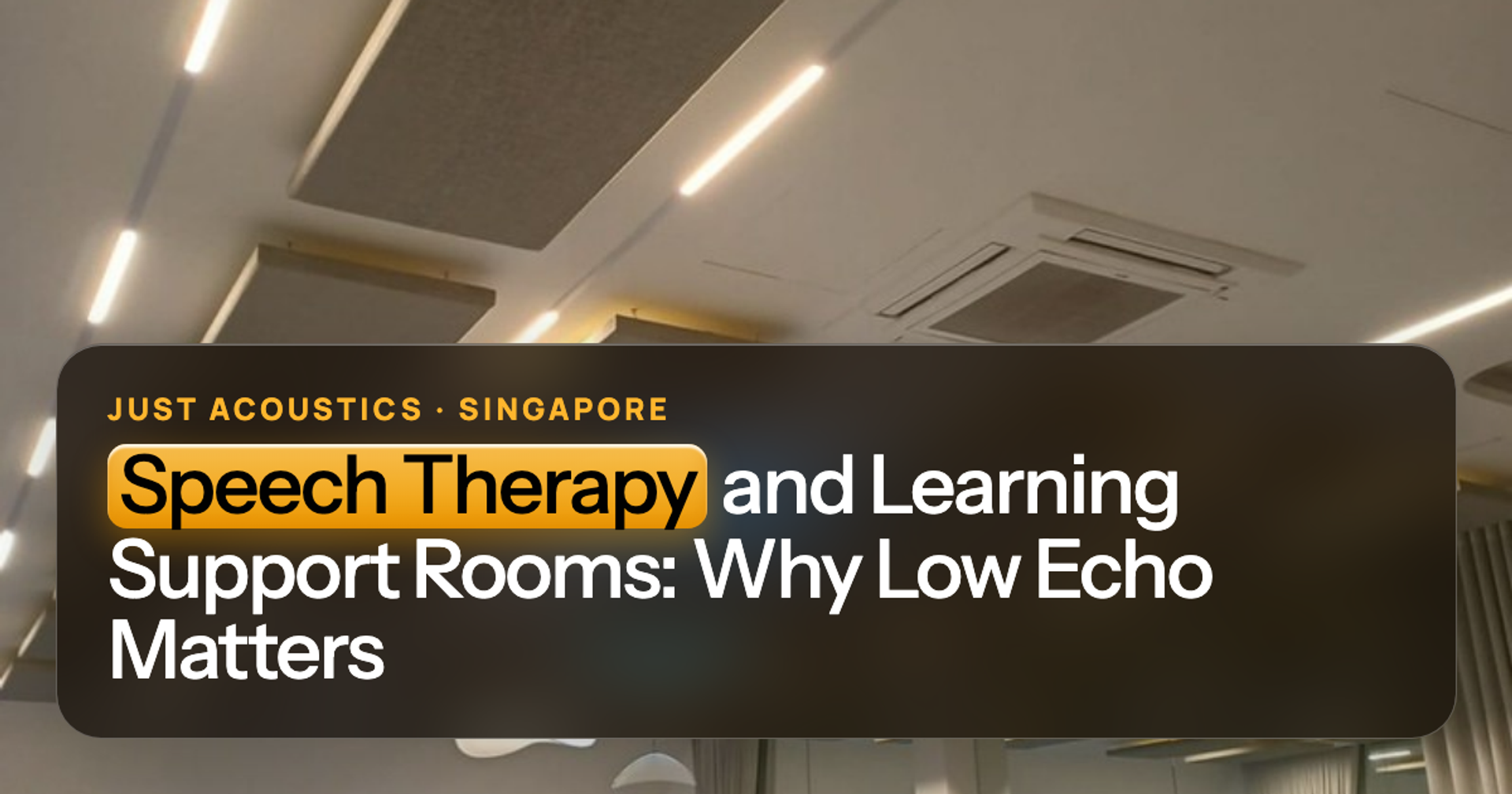 Small therapy room with acoustic panels