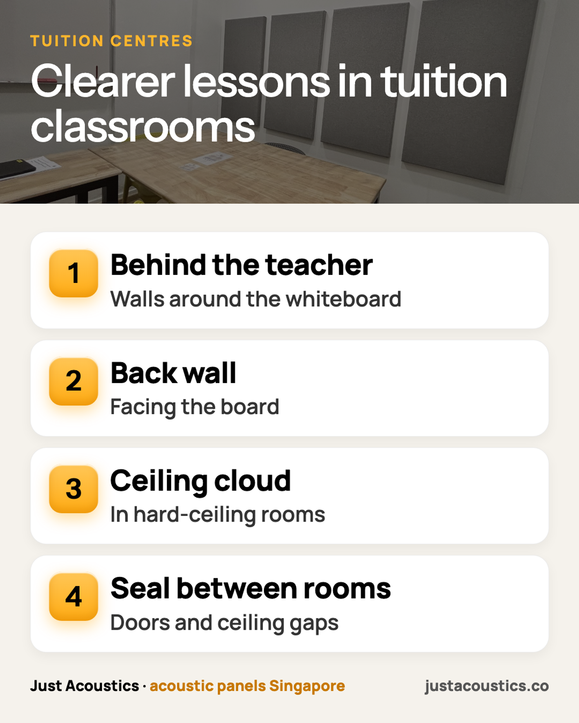 Clearer lessons in tuition classrooms infographic
