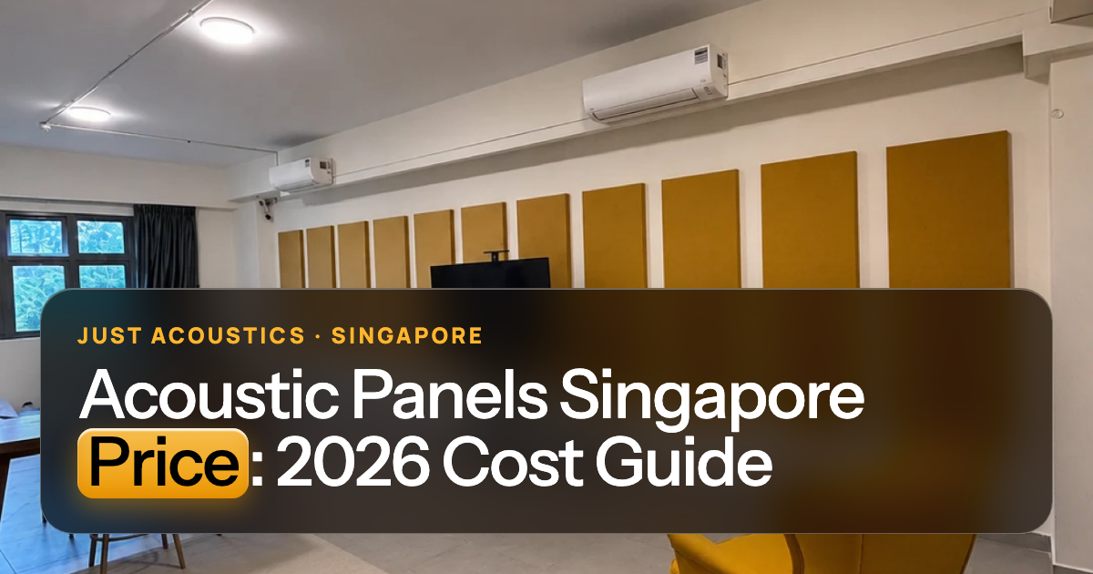 Mustard Flexi acoustic panels on a white wall in a Singapore office pantry