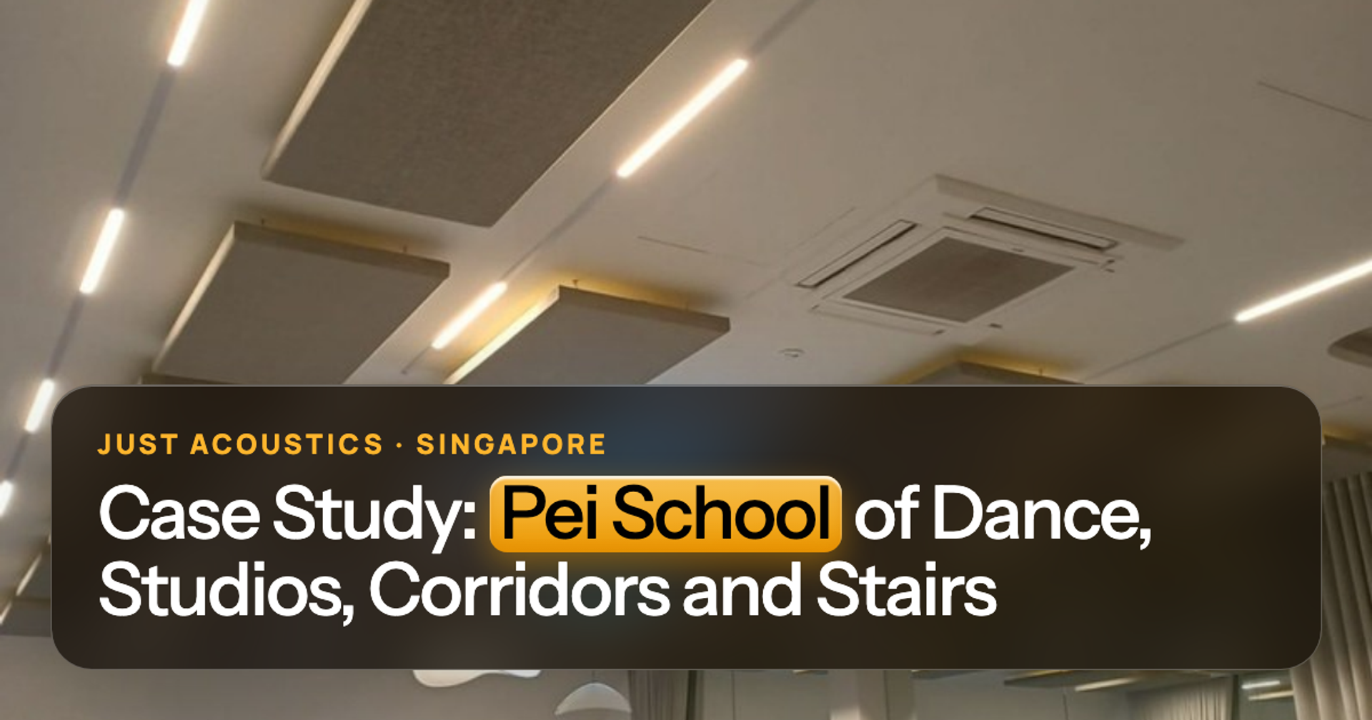 Dance studio with ceiling and wall acoustic panels