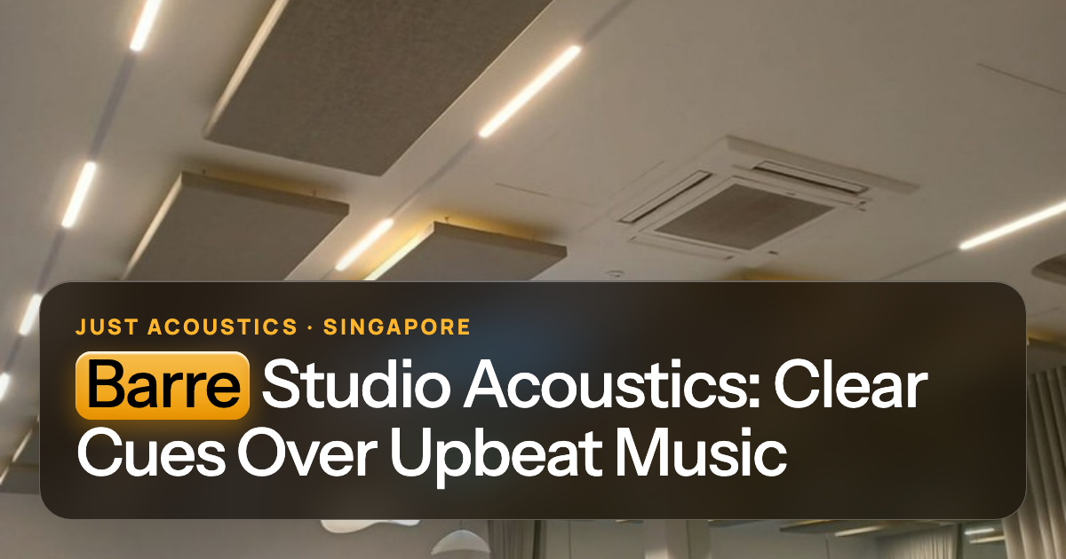 Studio with mirrors and acoustic panels on the walls and ceiling