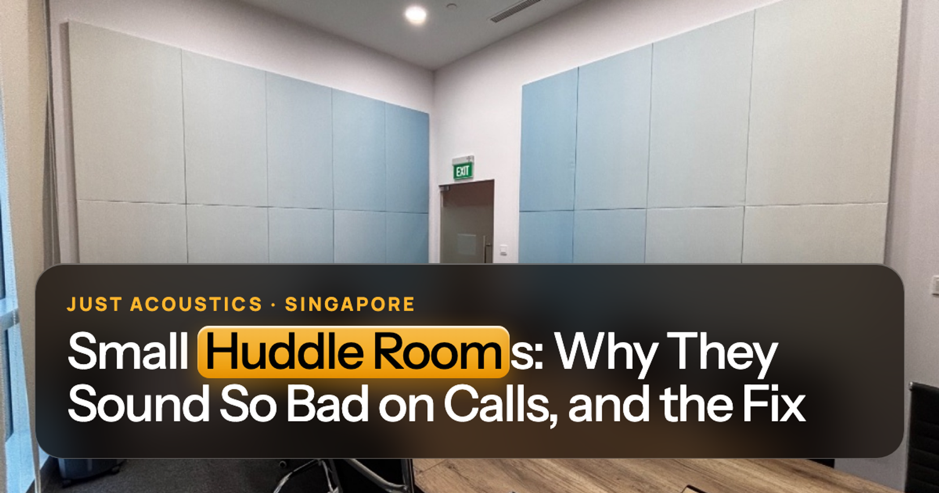 Small meeting room with acoustic panels