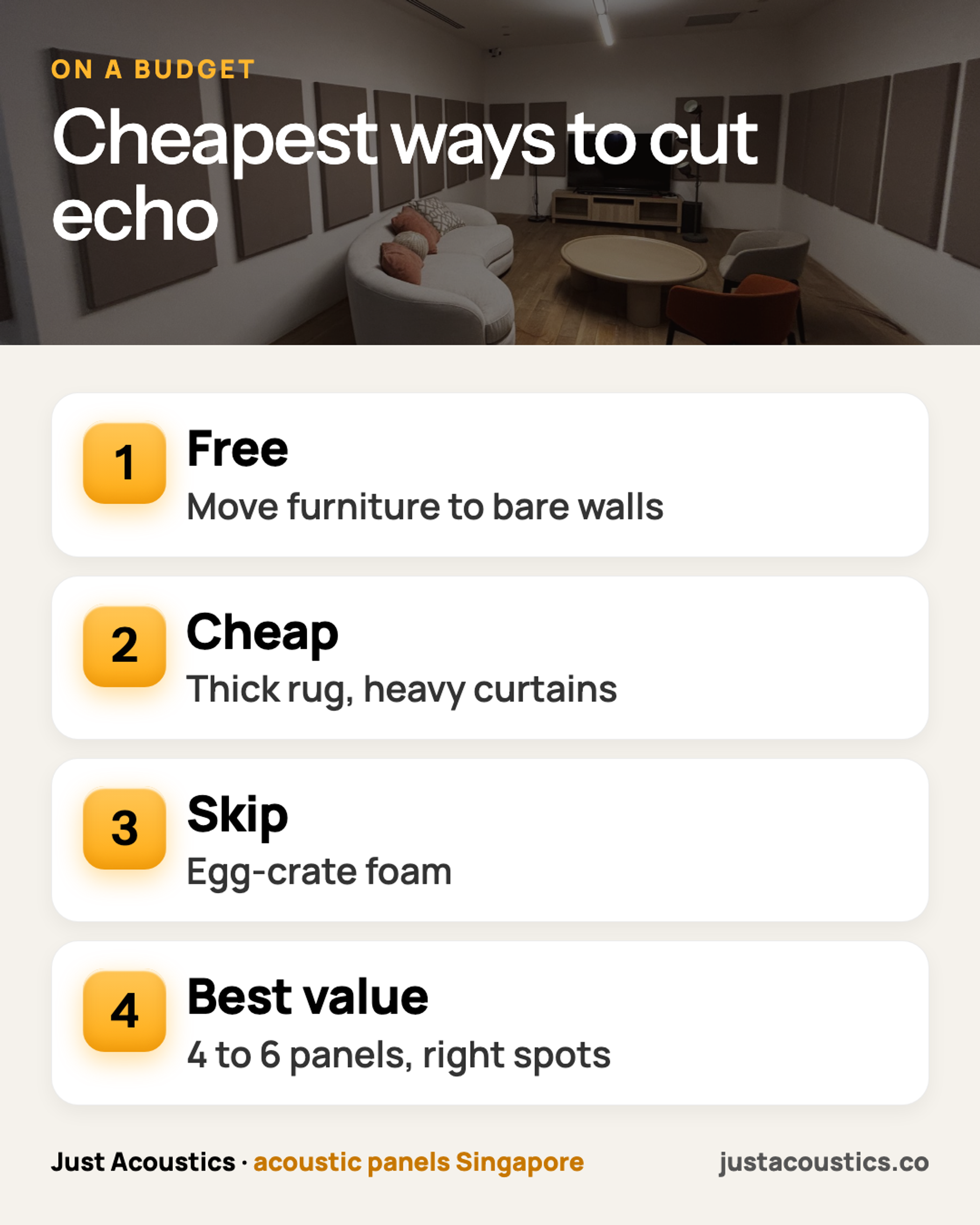 Cheapest ways to cut echo infographic