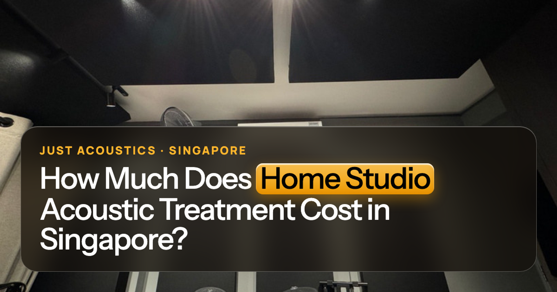 Home music studio with red acoustic panels