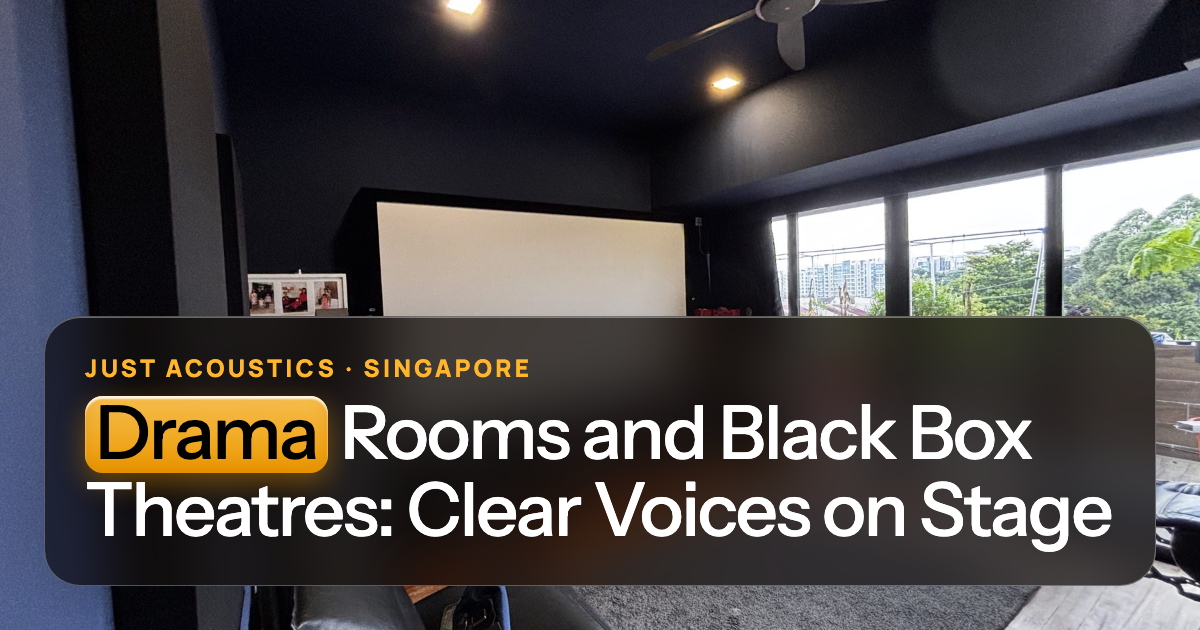 Dark room with acoustic panels