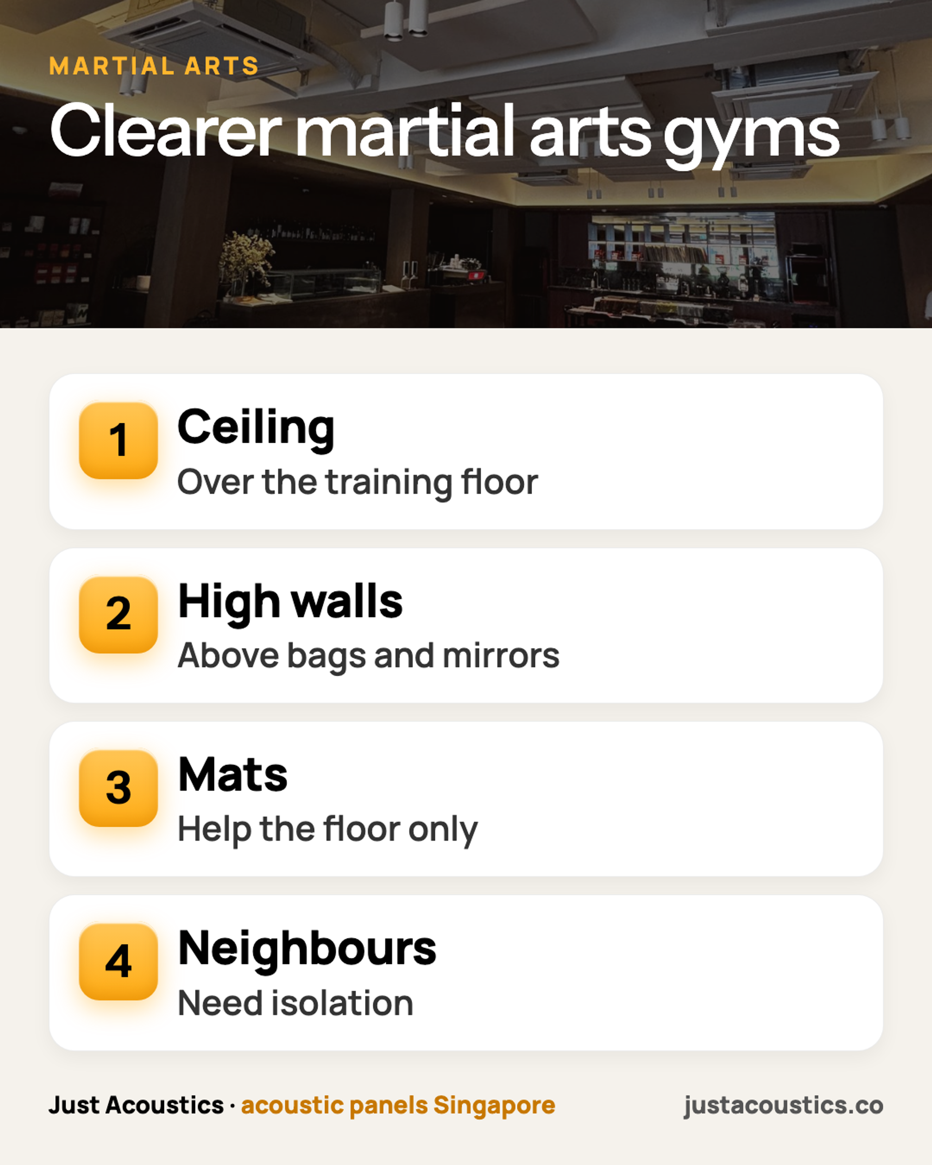 Clearer martial arts gyms infographic