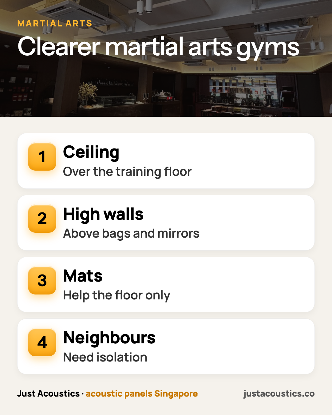 Clearer martial arts gyms infographic