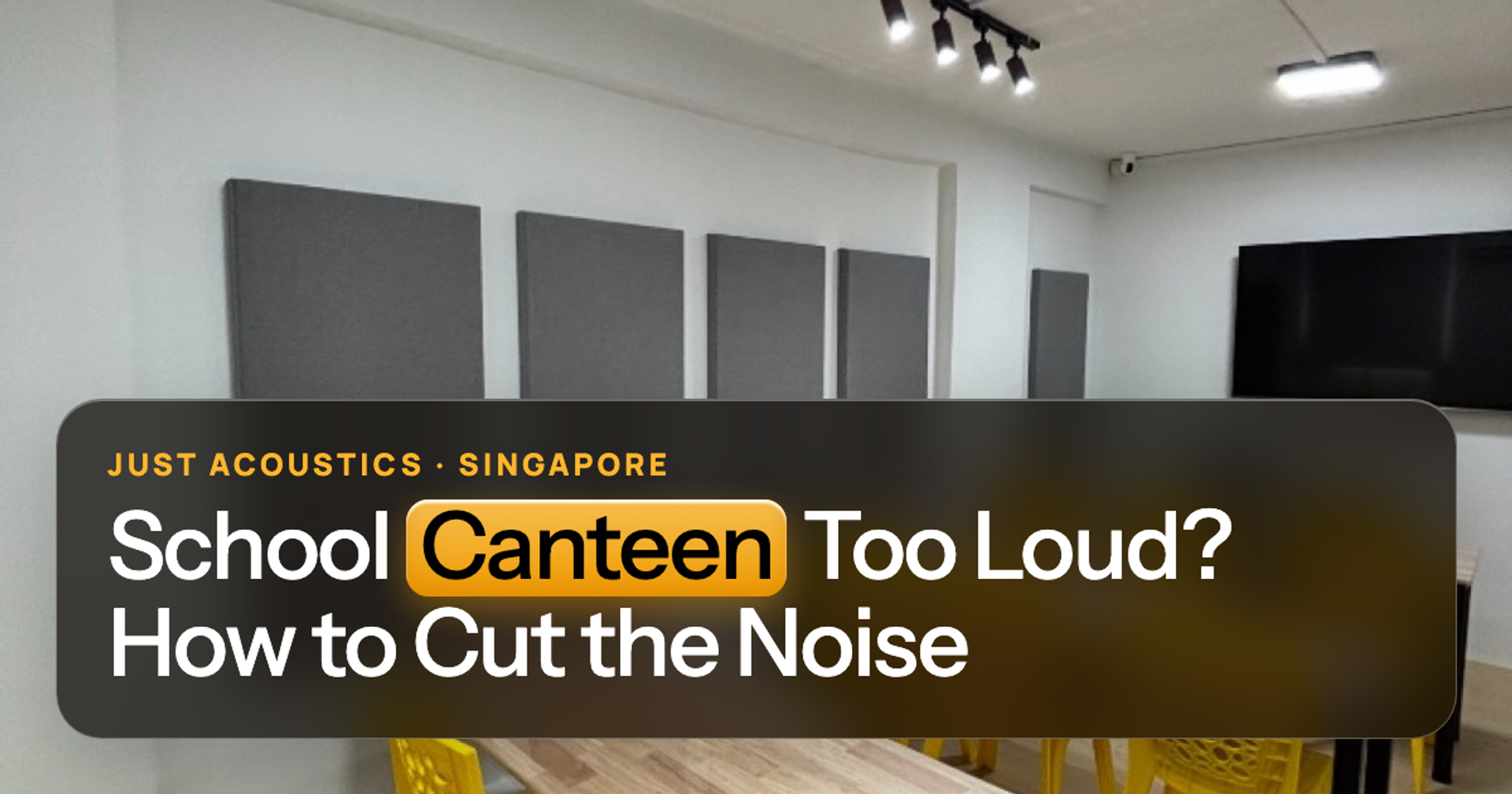 School space with acoustic panels