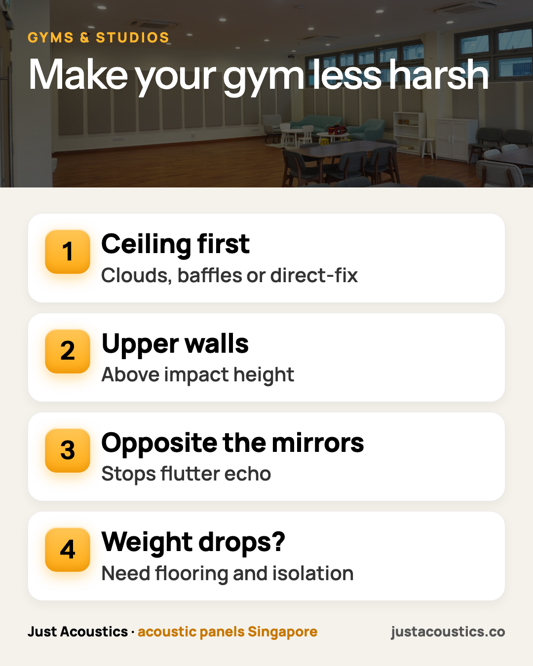 Make your gym less harsh infographic