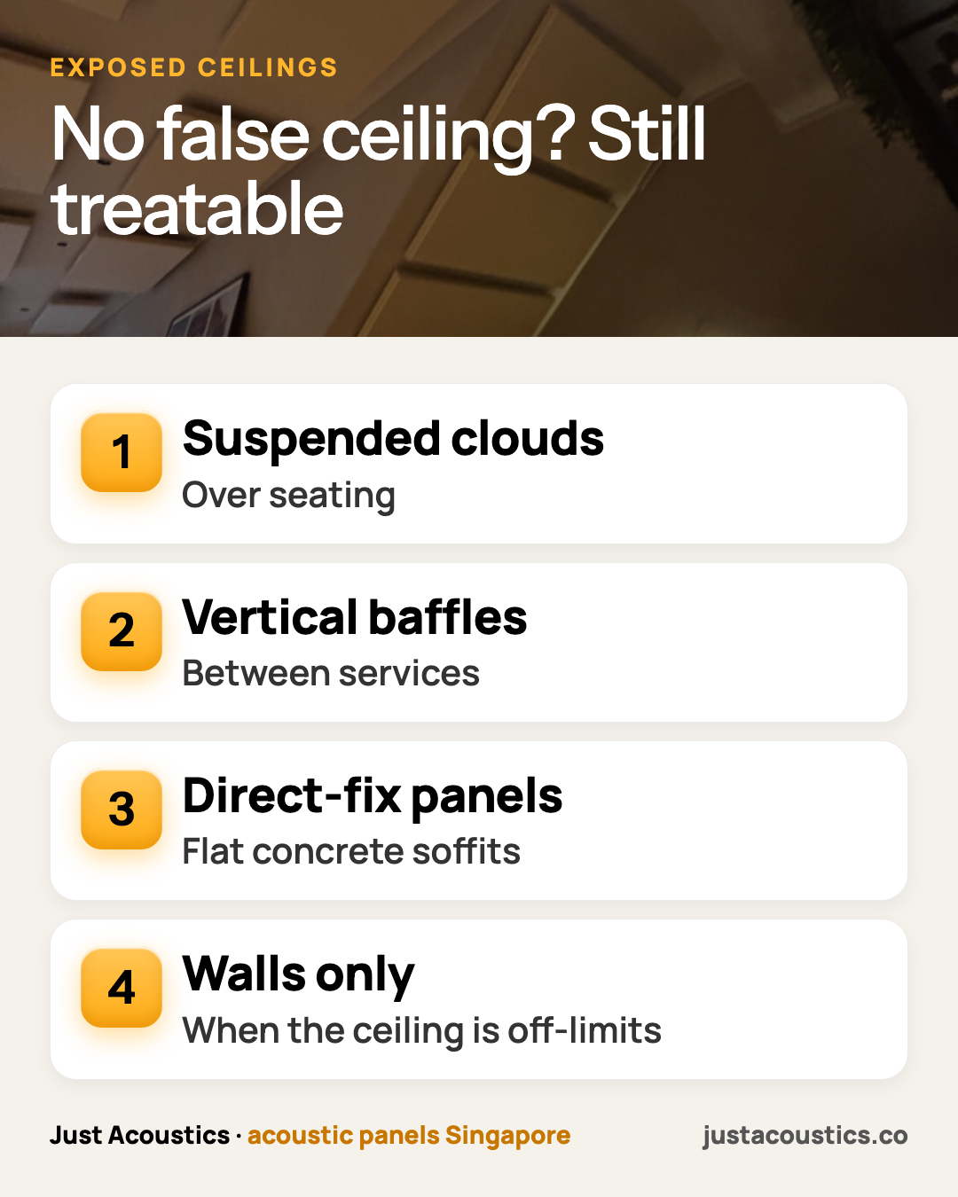 No false ceiling? Still treatable infographic