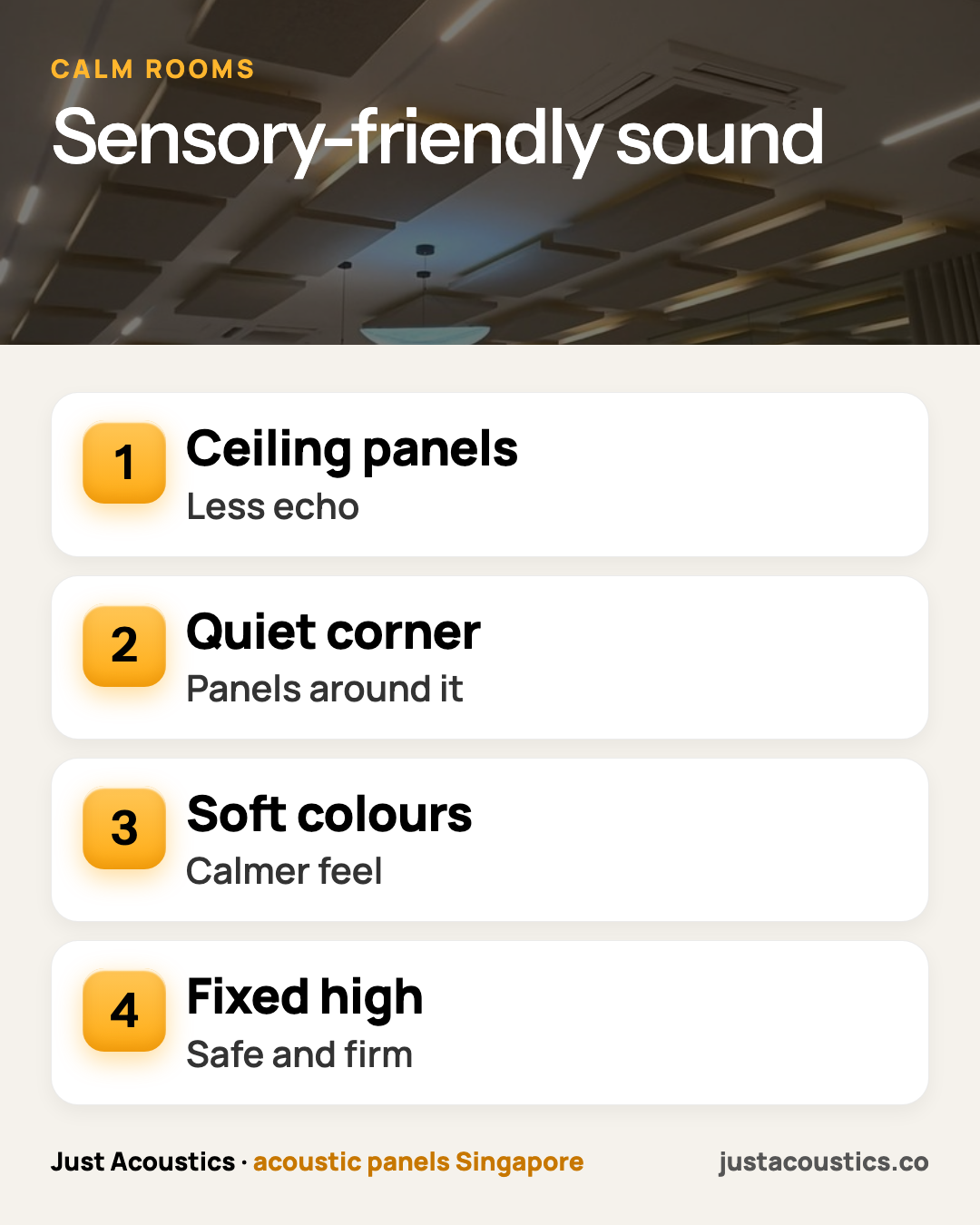 Sensory-friendly sound infographic