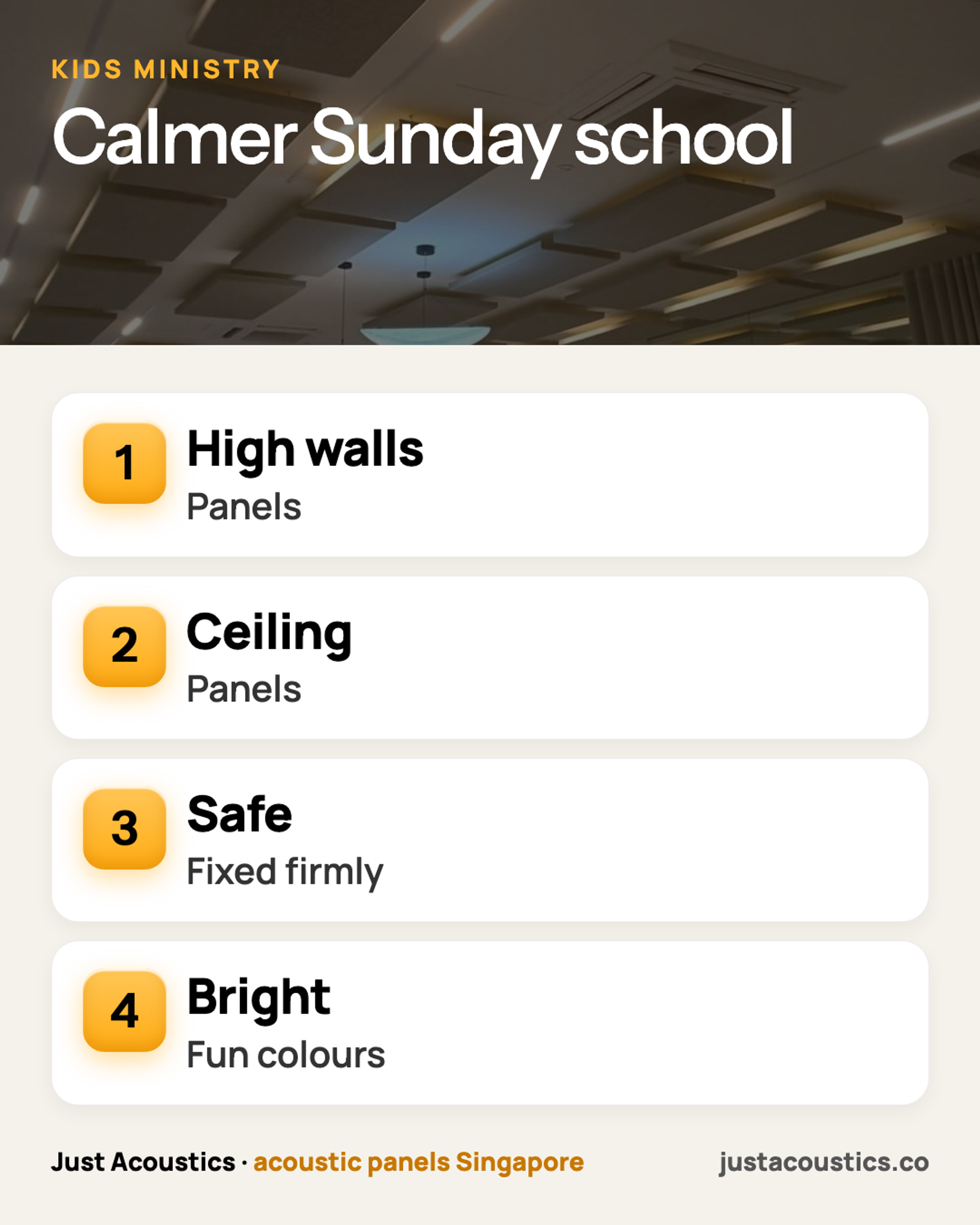 Calmer Sunday school infographic