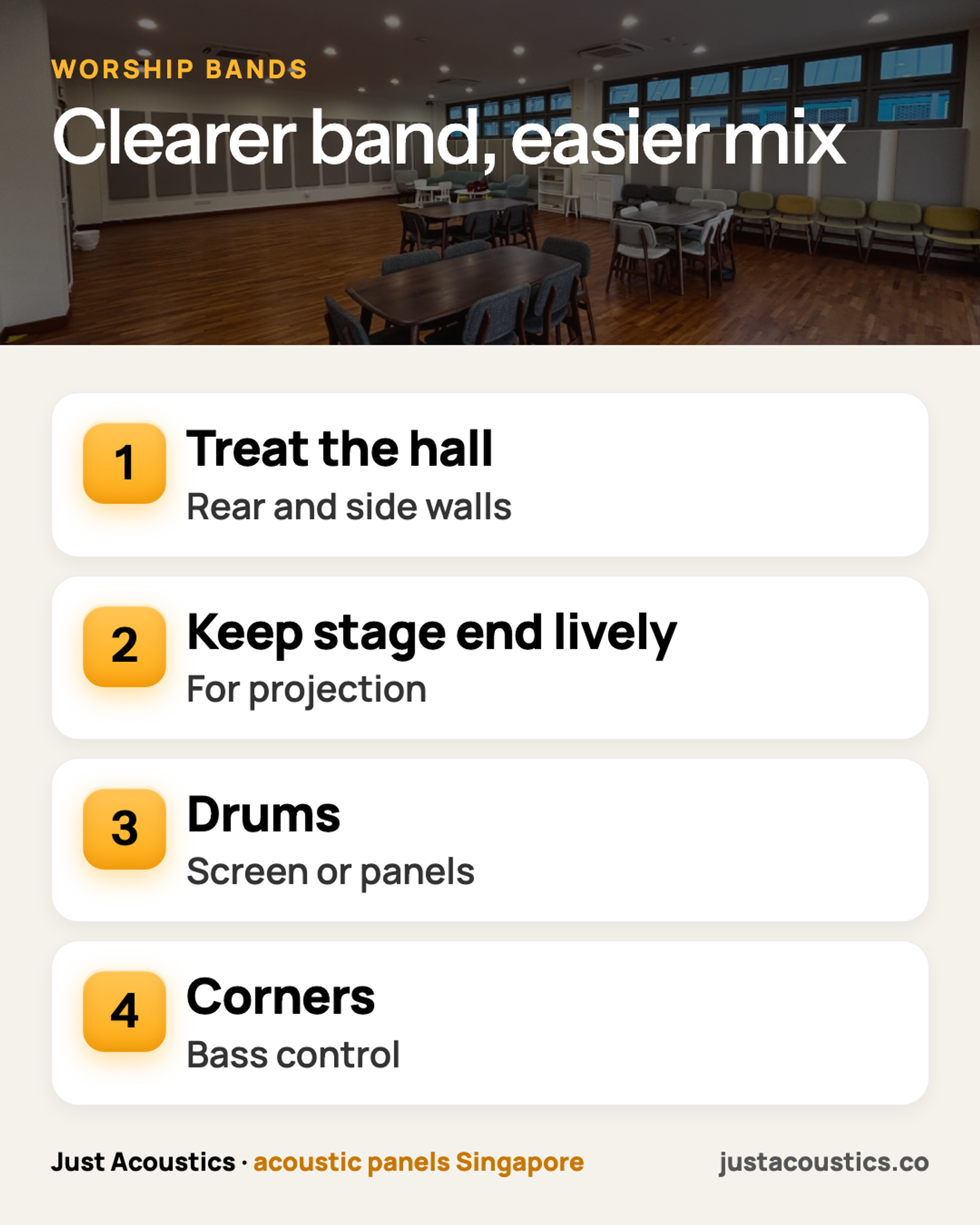 Clearer band, easier mix infographic