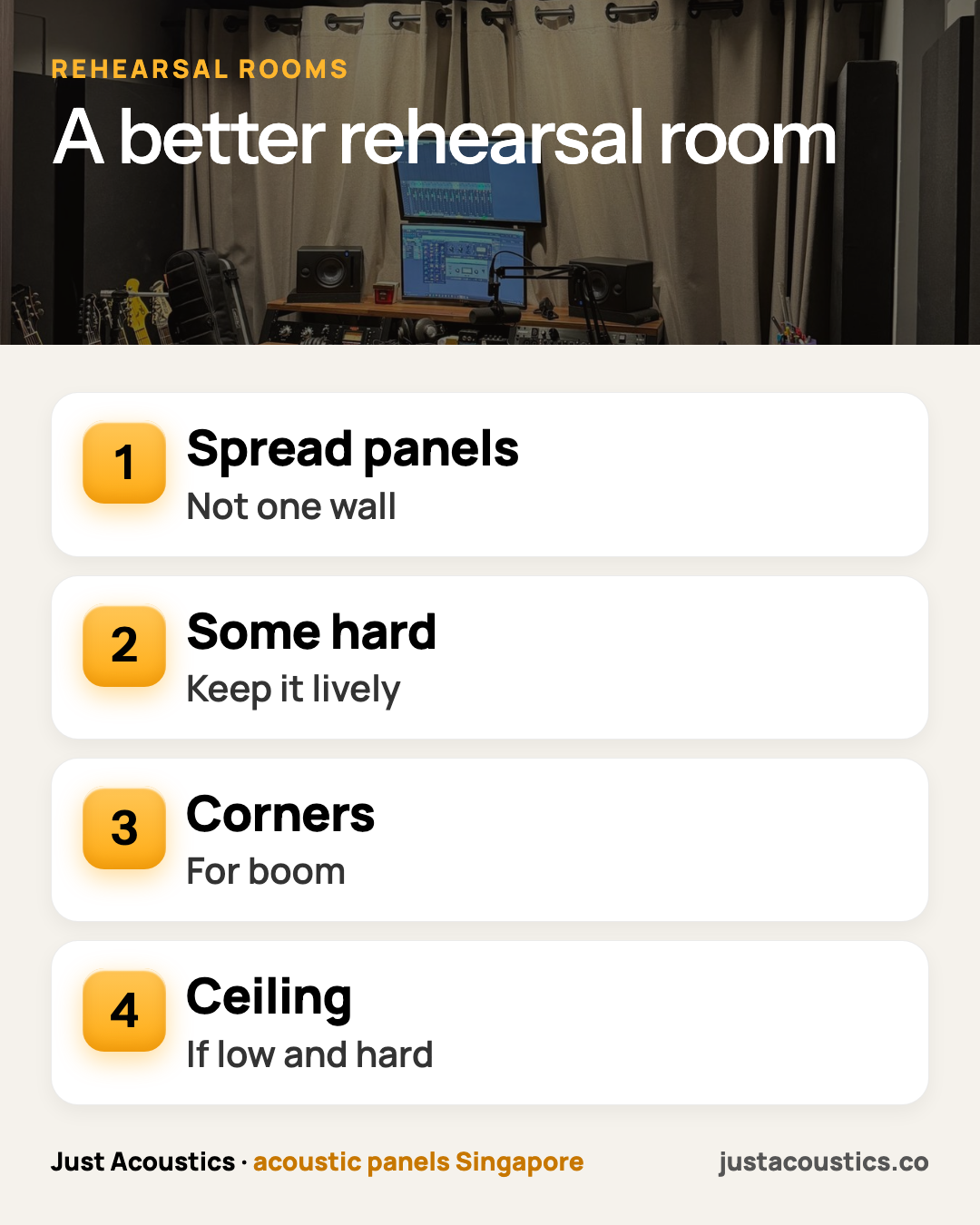 A better rehearsal room infographic