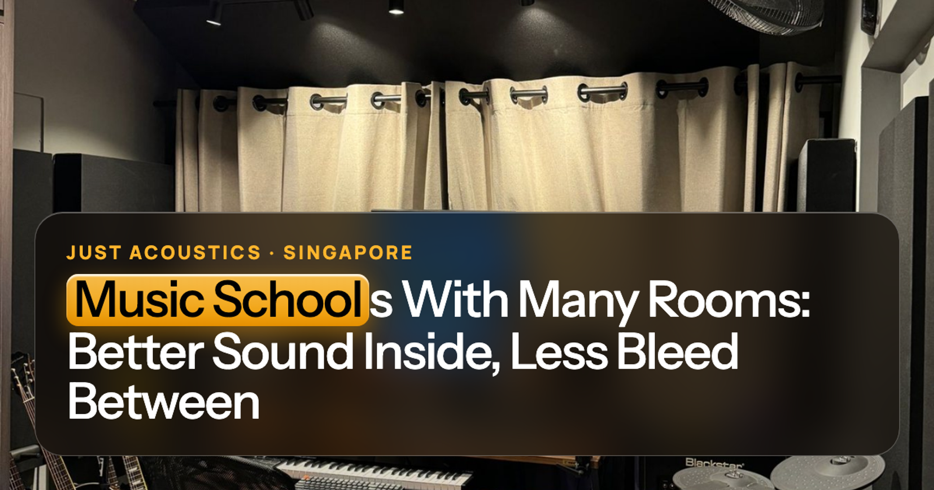 Music room with acoustic panels