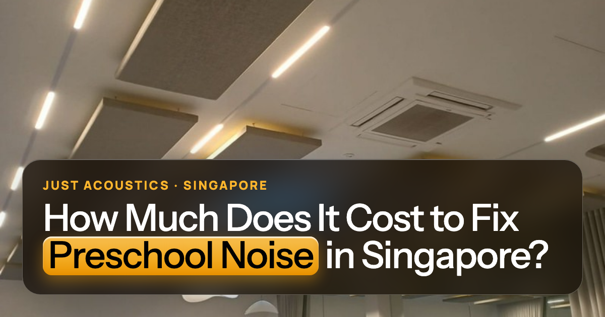 Bright classroom with acoustic panels