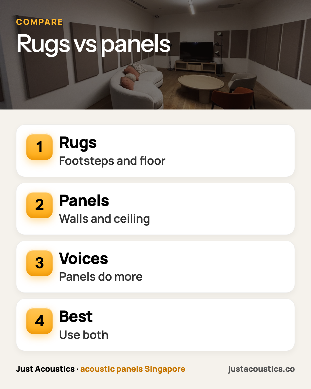 Rugs vs panels infographic